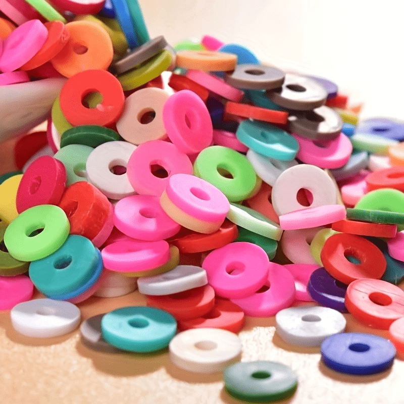 500pcs 6mm (0.236in) Mixed Color Polymer Clay Beads Bulk Fashion For Diy  Bracelet Necklace Small Business Jewelry Making Craft Supplies