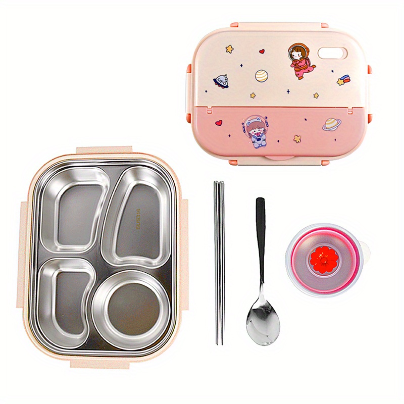 1pc, Insulated Lunch Box, 430ml/14.5oz Stainless Steel Bento Box, Round  Cylindrical Food Container For Soup, Porridge And More, For School Students  An