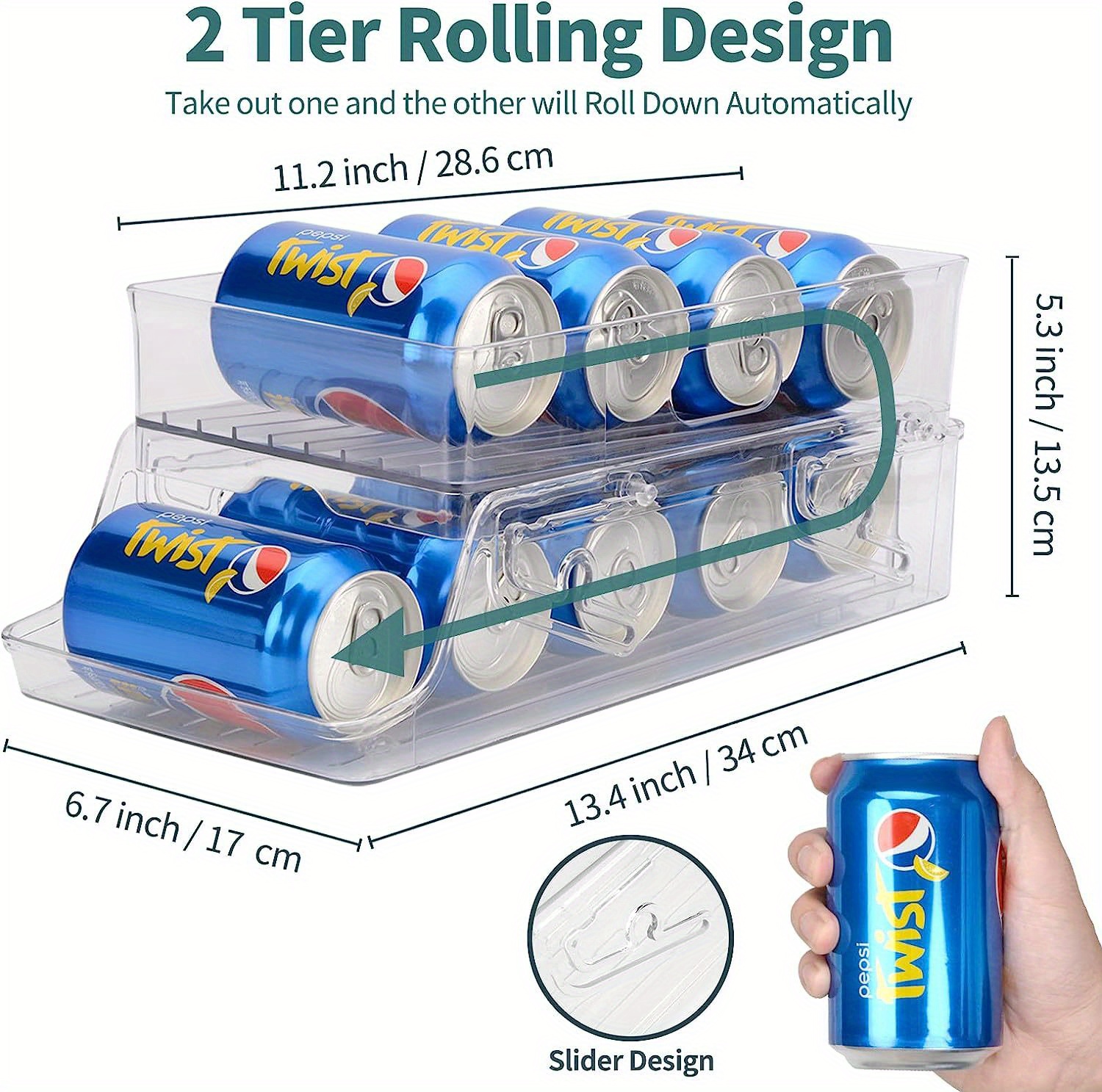 Multi-functional Double-layer Soda Can Dispenser Beverage Racks