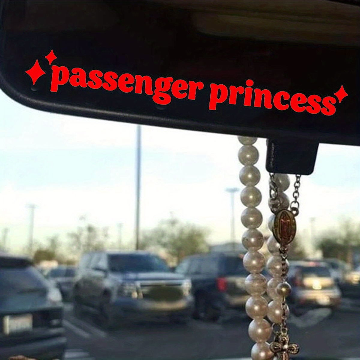 Passenger Princess Mirror Car Decal Minimalist Quotes Cute - Temu  Philippines