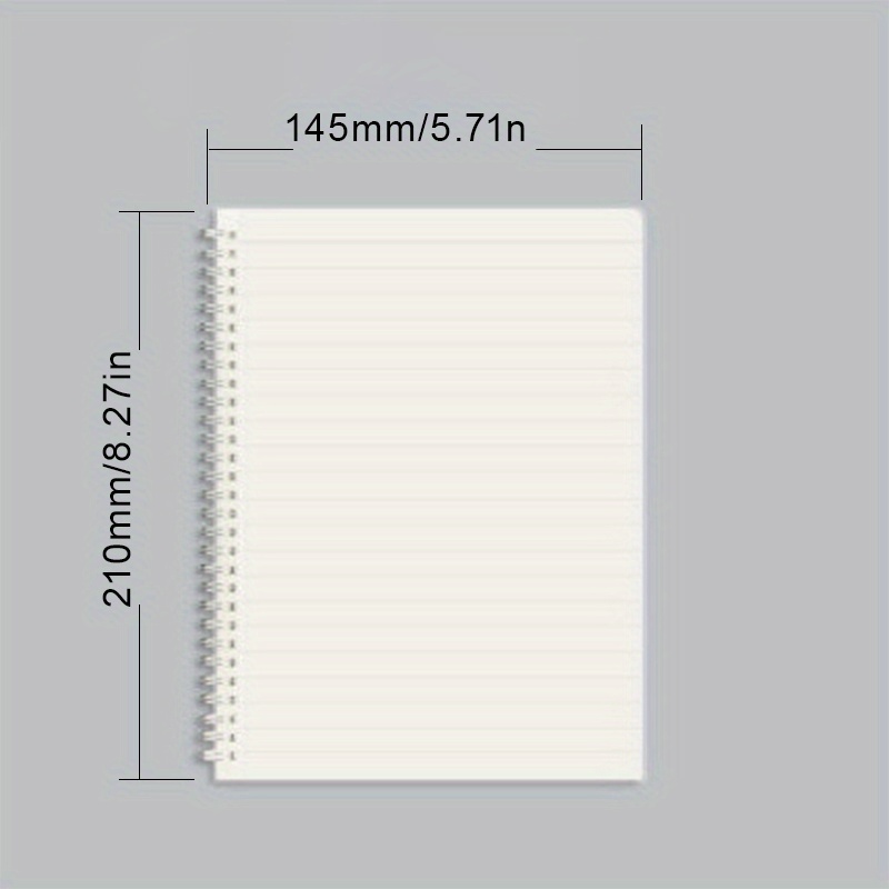 1pc Quaderno A Spirale Rigido Trasparente Righe / Diario A - Temu Italy