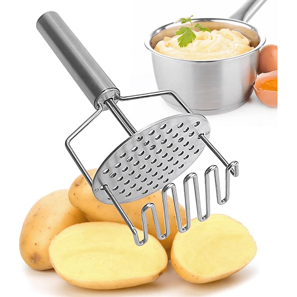 Potato Masher, Stainless Steel Potato Masher, Professional Metal Wire Masher,  Kitchen Vegetable Masher With Non-slip Handle, Manual Fruit Masher, Potato  Ricer, Potato Press, Vegetable Crusher, Kitchen Stuff, Kitchen Gadgets -  Temu