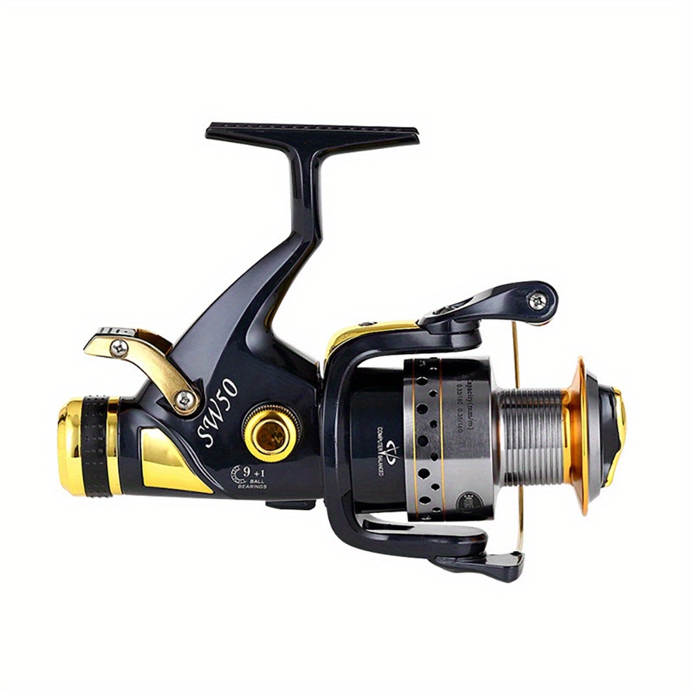 Portable Lightweight Fishing Reel with 9+1 Bearings and 5.2:1 Gear Ratio  for Saltwater and Carp Fishing