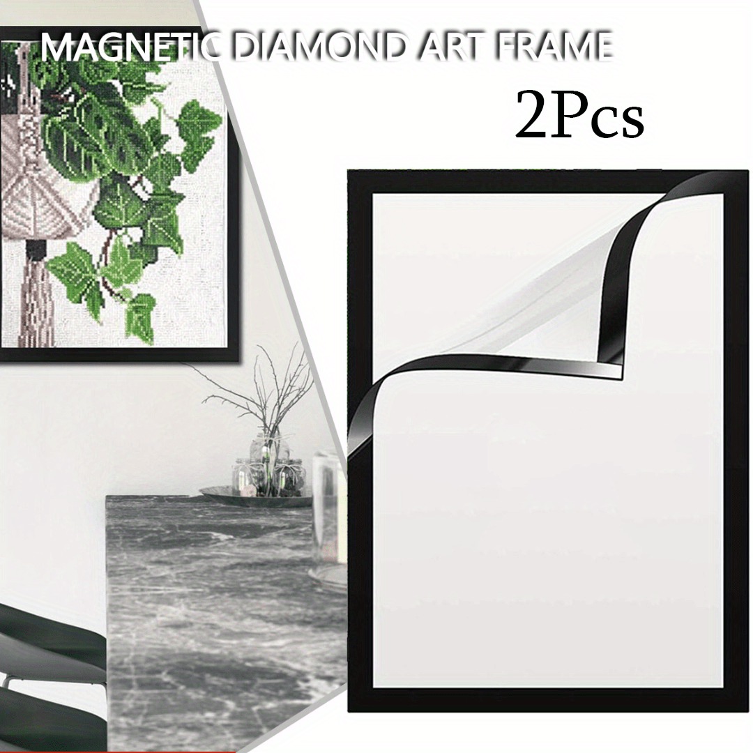 New 2PCS Diamond Painting Frames Magnetic Frames Fridge Magnet Photo Frame Diamond  Art Frames Self-Adhesive Frames 30X30CM - AliExpress