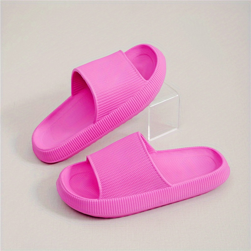 Minimalist Indoor Pillow Slides, Super Soft Soldi Color Non Slip Eva Shoes,  Women's Home Bath Slides - Temu Japan