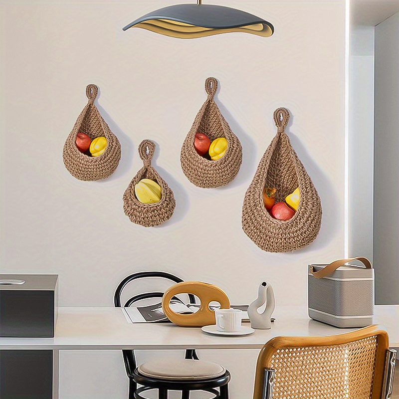 Wall Hanging Vegetable Fruit Storage Basket, Bird's Nest Design
