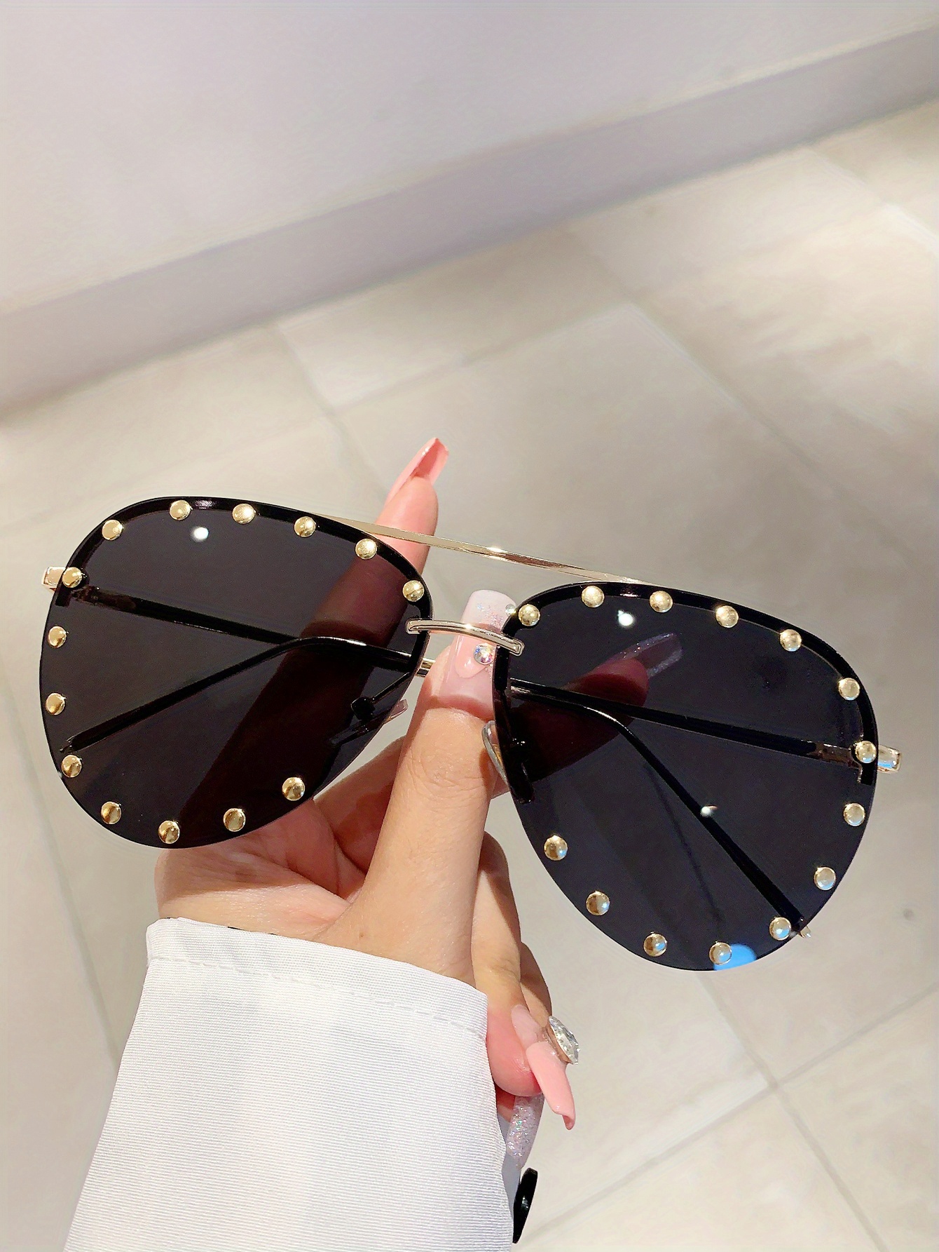 Louis Vuitton Black The Party Aviator Sunglasses