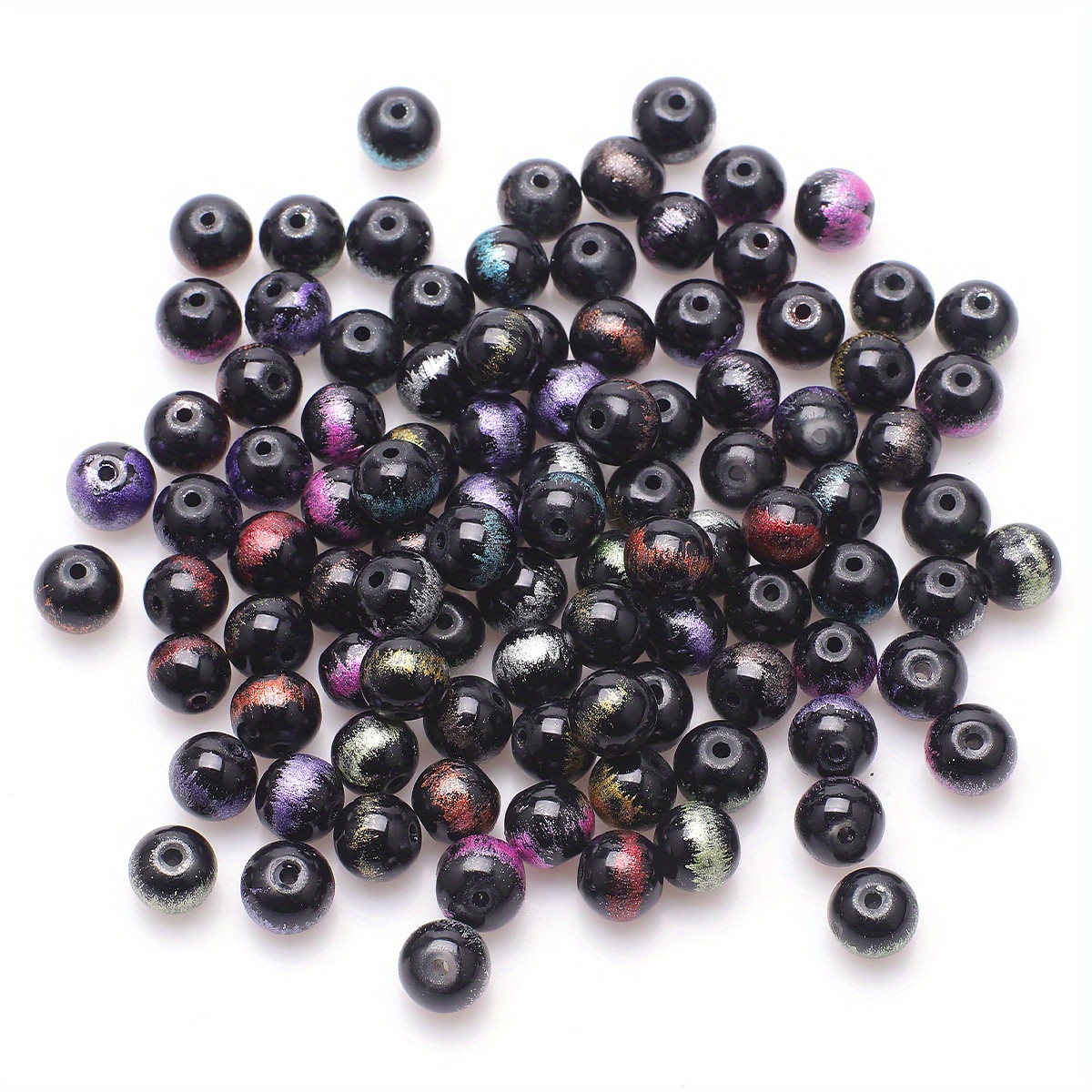 Guoxin 200Pcs Glass Pearl Beads Faux Fake Pearls Round Czech Tiny Satin  Luster Spacer Loose Beads Bulk with Holes Handcrafted for DIY Bracelets  Jewelry Making Crafts Supplies (8MM, Black) - Yahoo Shopping
