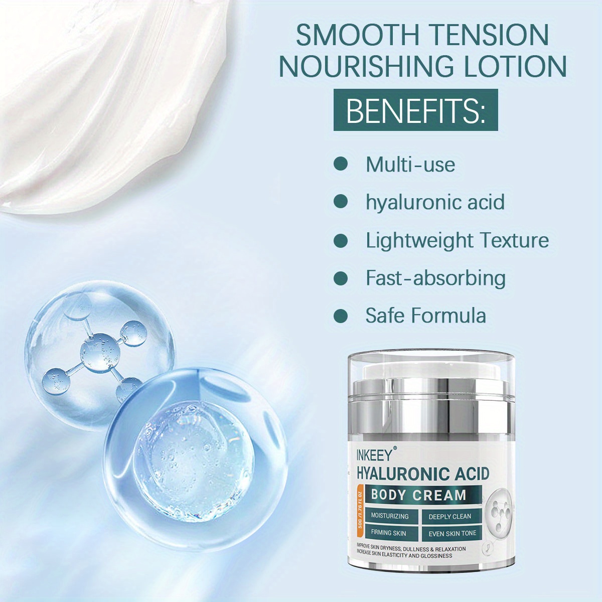 Hyaluronic Acid Body Cream daily Moisturizing Lotion Dry Temu