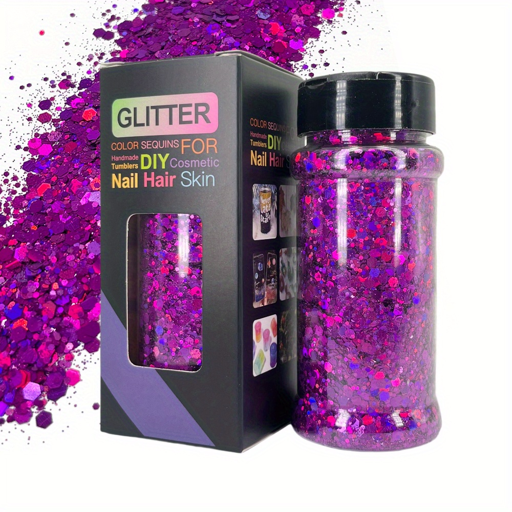 Pixiss Bulk Glitter for Tumblers, Chunky Sequins for Tumblers with