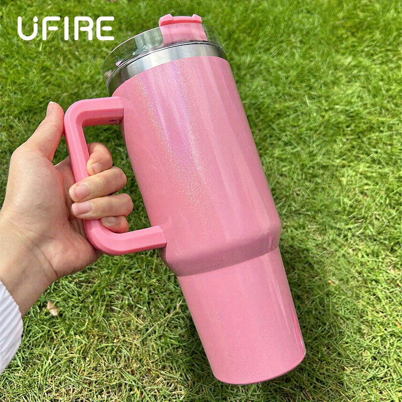 304 Stainless Steel Thermos Tumbler Rainbow Gradient Color Outdoor Sports  Water Bottle Double Layer Vacuum Flask