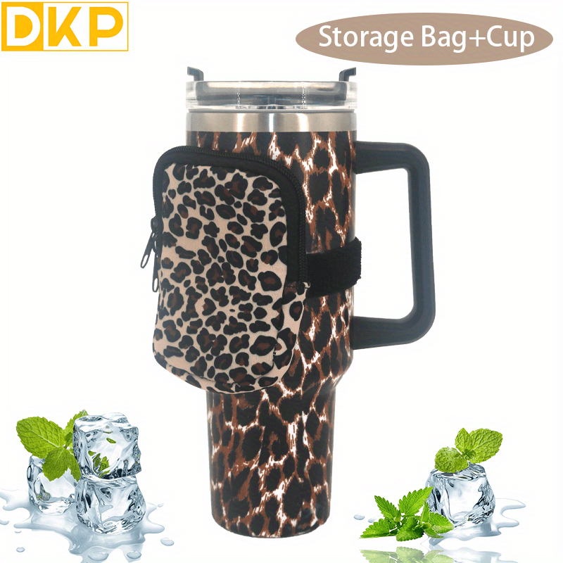 Stretchy Straw Ice Mug Coffee Cup Thermos 304 Stainless Steel Double -layer  Cooler Straw Cup Portable Coffee Mug Water Bottle