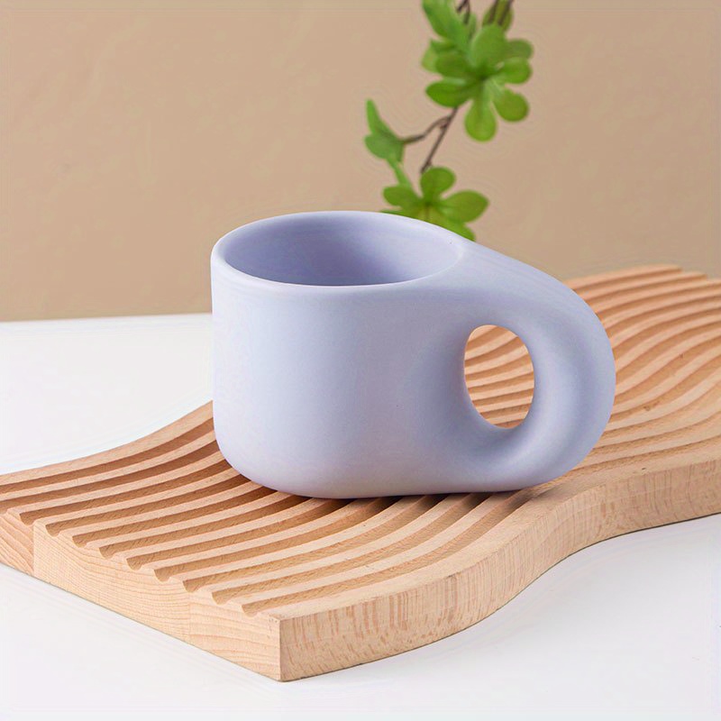 Ceramic Coffee Mug With Fat Handle Dishwasher And Microwave - Temu