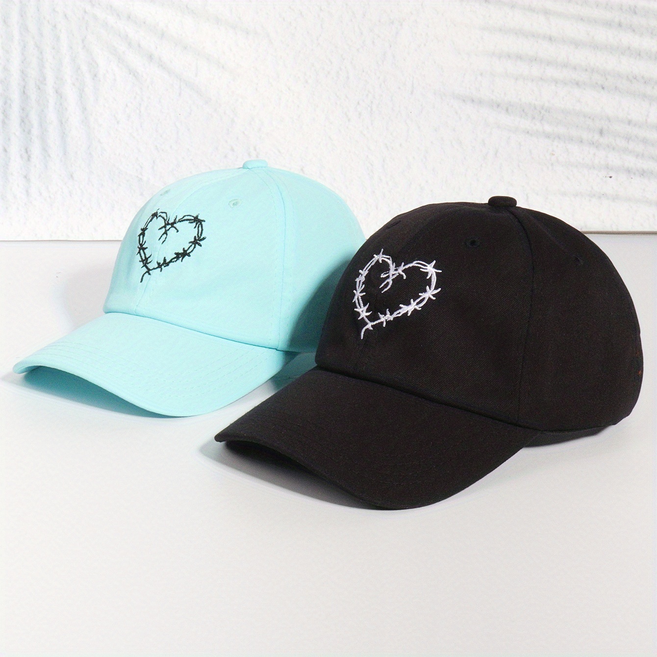 Couple Baseball Trendy Heart Embroidery Casual Sun Hat - Temu