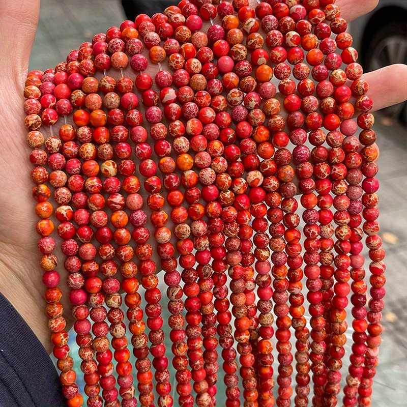 1strand Natural Imperial Turquoise Beads Multi color Texture - Temu