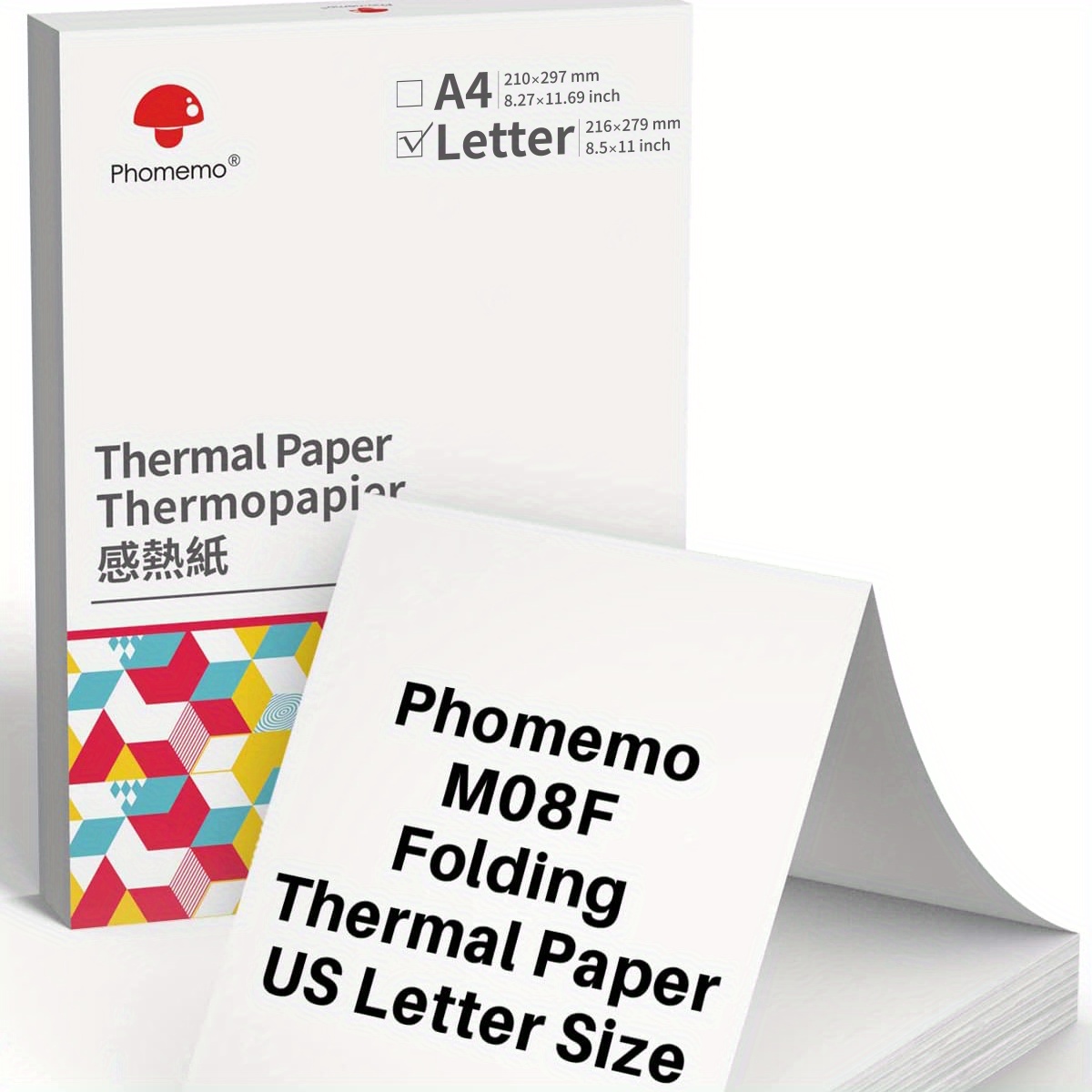 100 Sheets Phomemo A4 Paper Thermal Paper Fold Continuous Printing