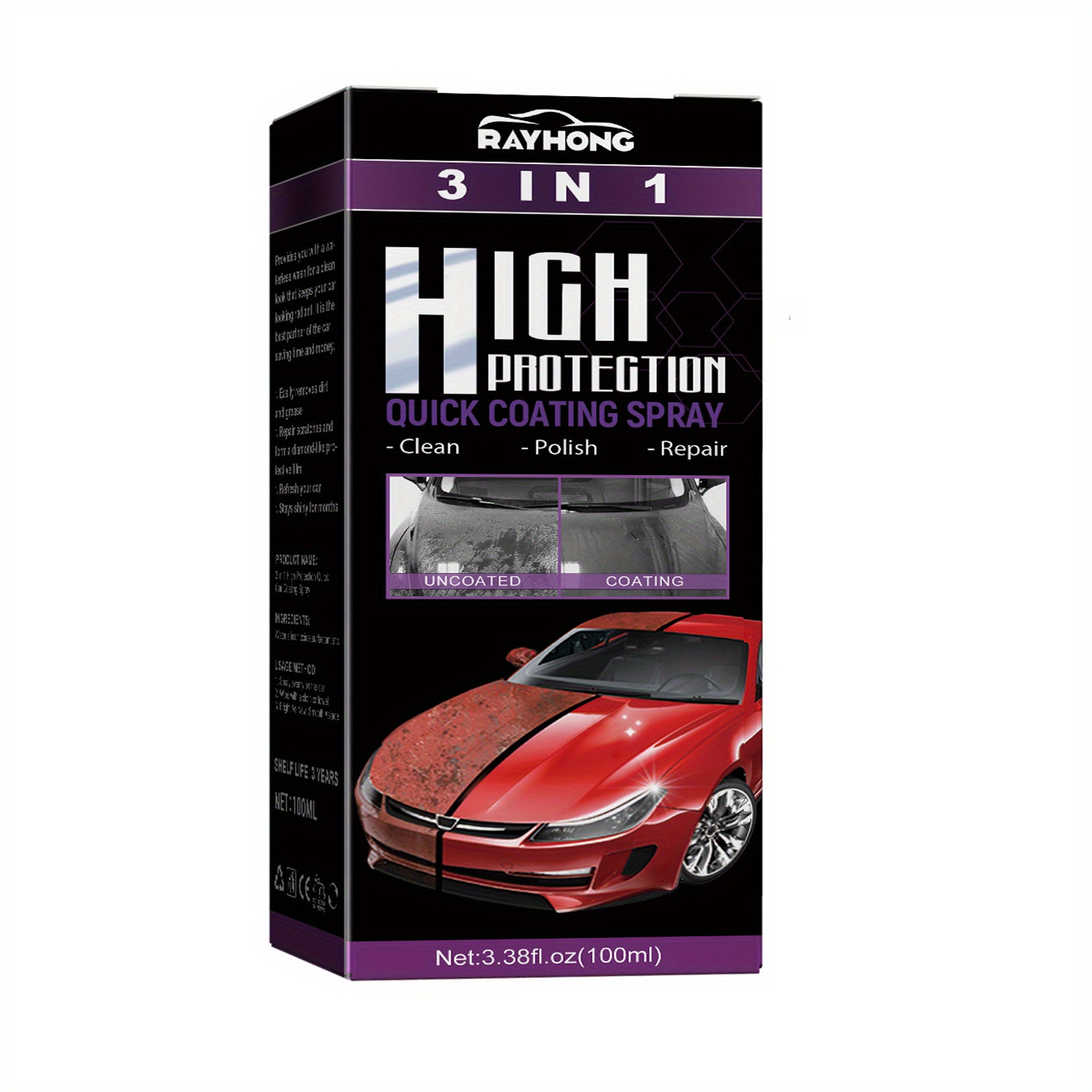  3 in 1 High Protection Quick Car Coating Spray