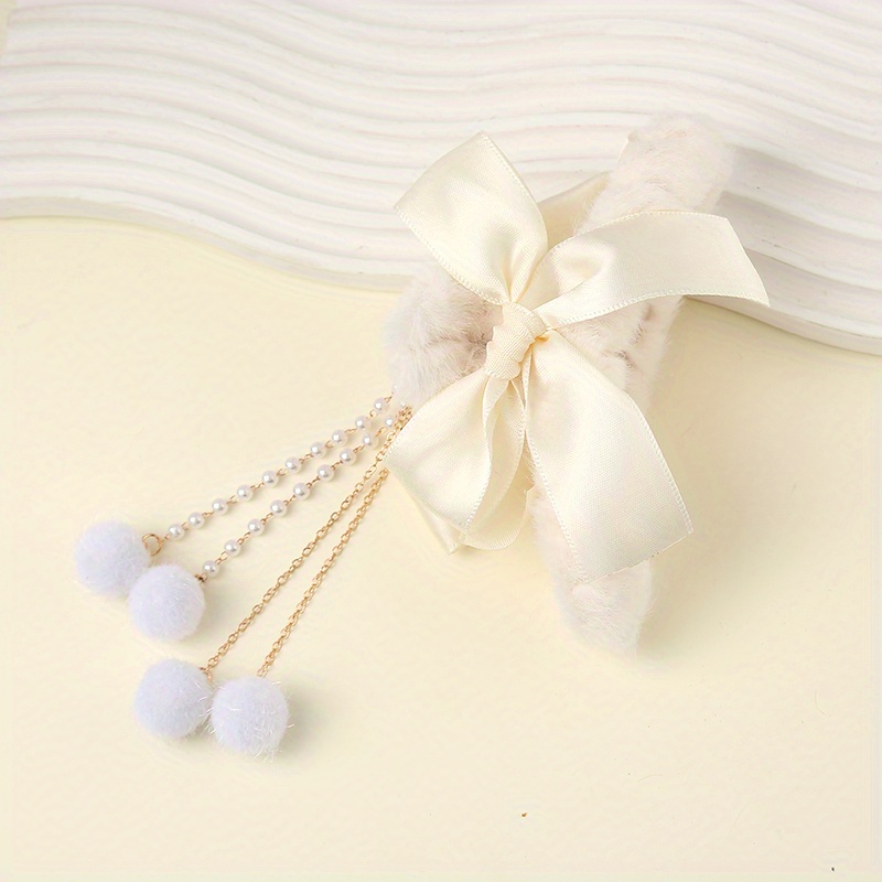 Grofry Faux Pearls Tassel Hair Fork Gift Women Elegant Leaf Hair Stick Hair, Women's, Size: B, White