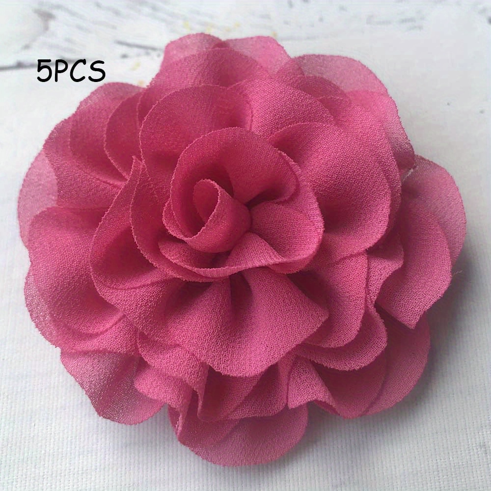 Chiffon Ruffles Flower Hair Accessories Cute Flower - Temu