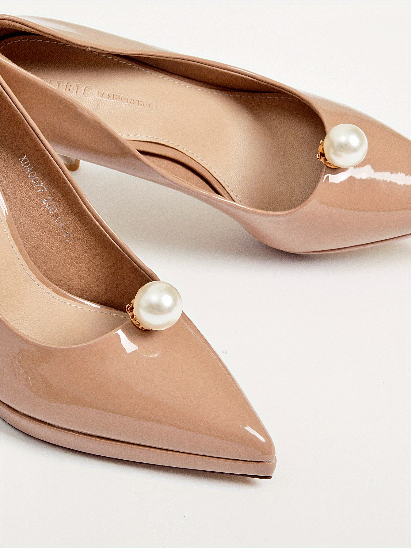 USHOBE 2pcs High Heels Decorative Buckle Pearl Shoe