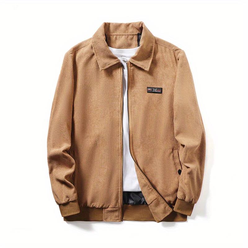 Men's Vintage Corduroy Jacket Casual Lapel Jacket Coat - Temu