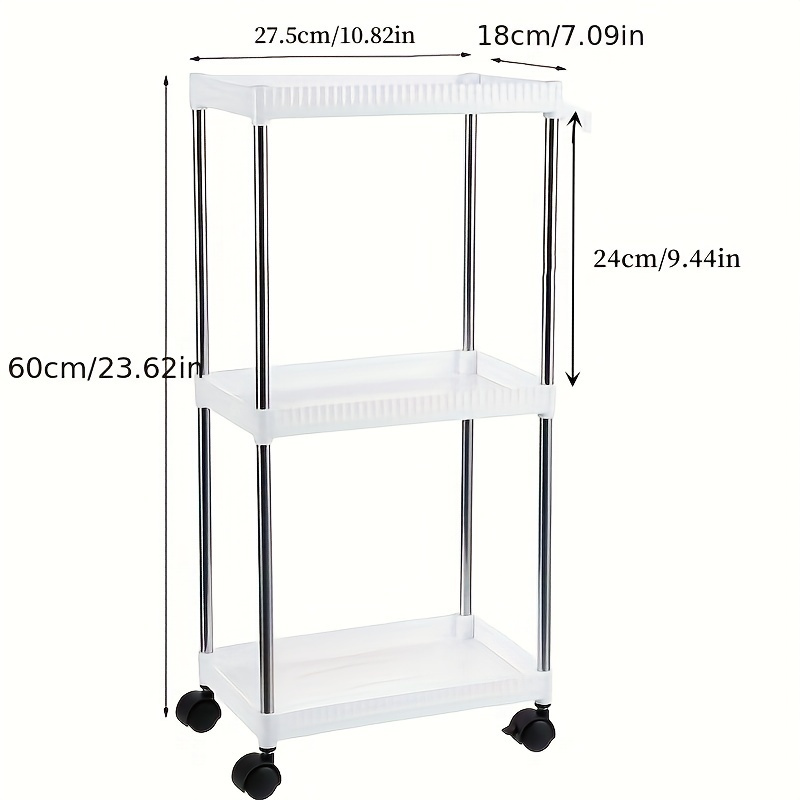 3 Tier Transparent Acrylic Snack Storage Cabinet, Living Room Kitchen  Trolley, Multi-layer Movable Floor Bedside Cosmetic Storage Rack - Temu