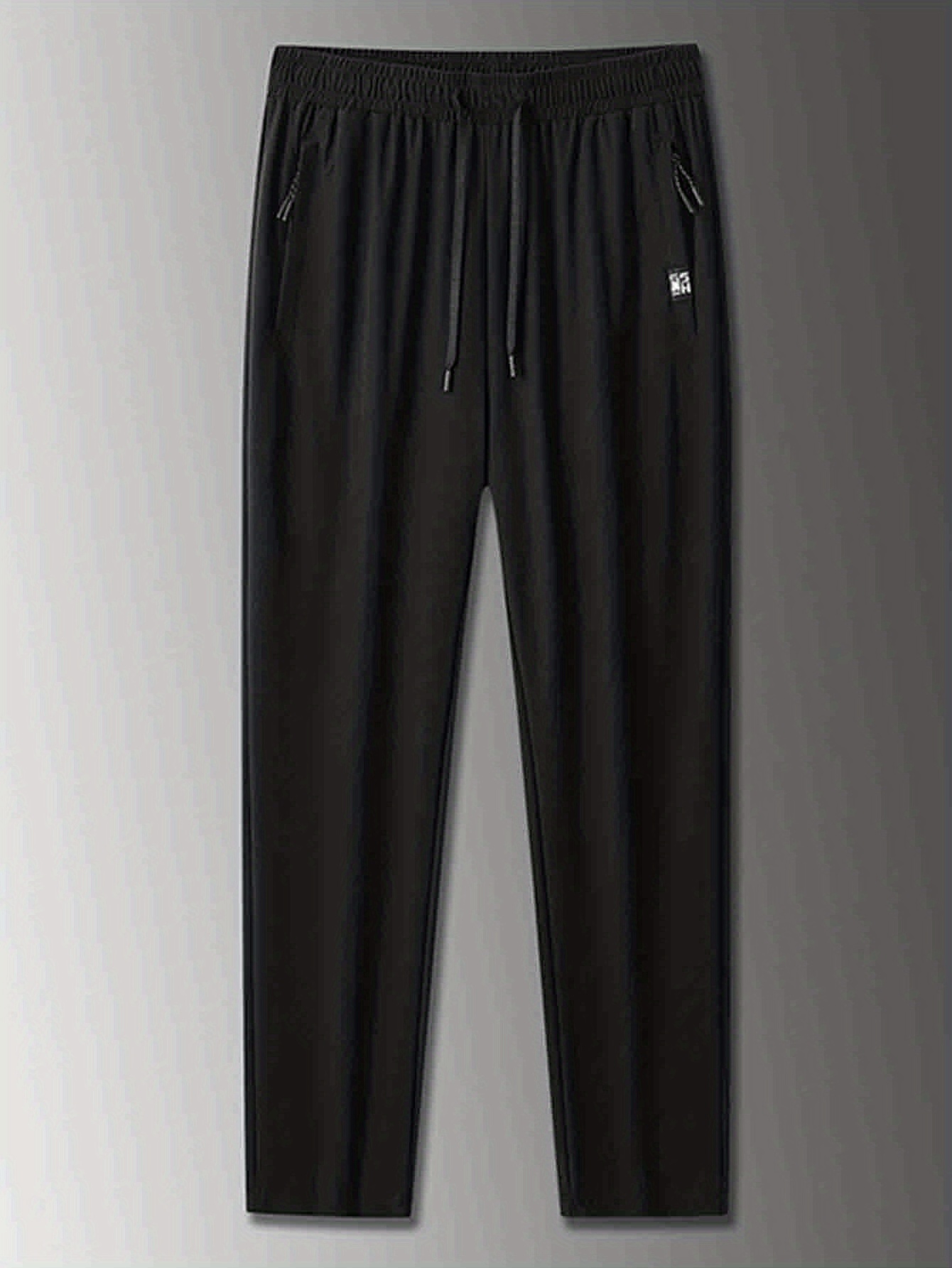 Men's Trendy Sports Pants Zipper Pockets Active High Stretch Temu