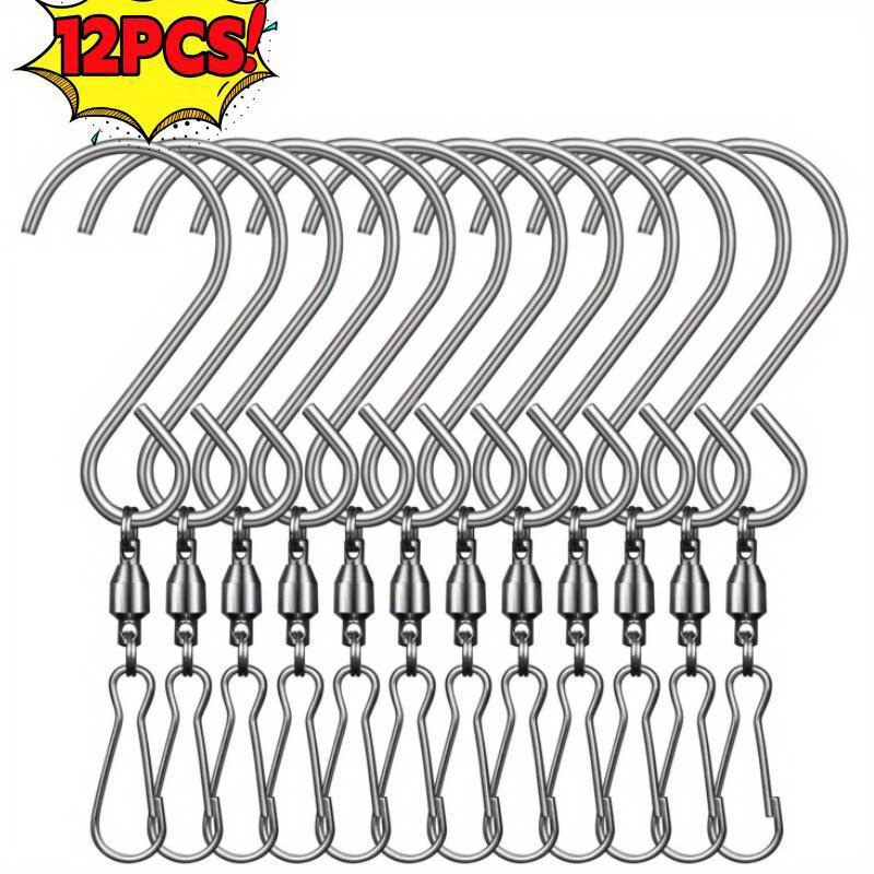 12pcs Swivel Hooks Clips For Hanging Wind Spinners, Wind Chimes, Bird  Feeder, Crystal Twisters Party Supplies