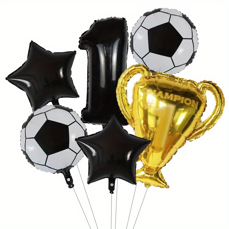 Decoración Globos Futbol Balón Playera Trofeo Feliz Cumple
