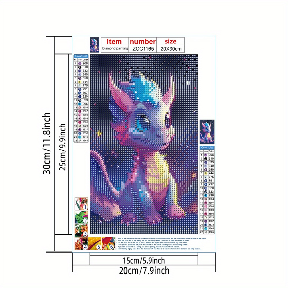 Cute Little Dragon Diamond Painting Gorgeous Diy Adult - Temu