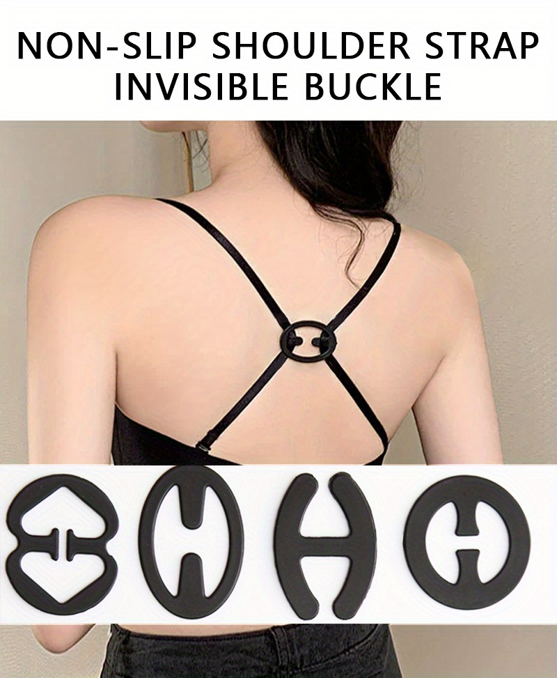 Invisible Bra Strap Clips Set Non slip Buckles Conceal Bra - Temu