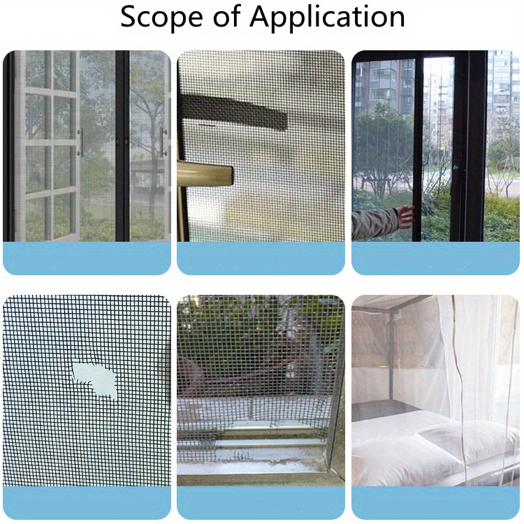 Huamade Strong Self Adhesive Window Screen Repair Tape Window Net Screen  Repair Patch Covering Up Holes Tears Anti-insect Mosquito Mesh