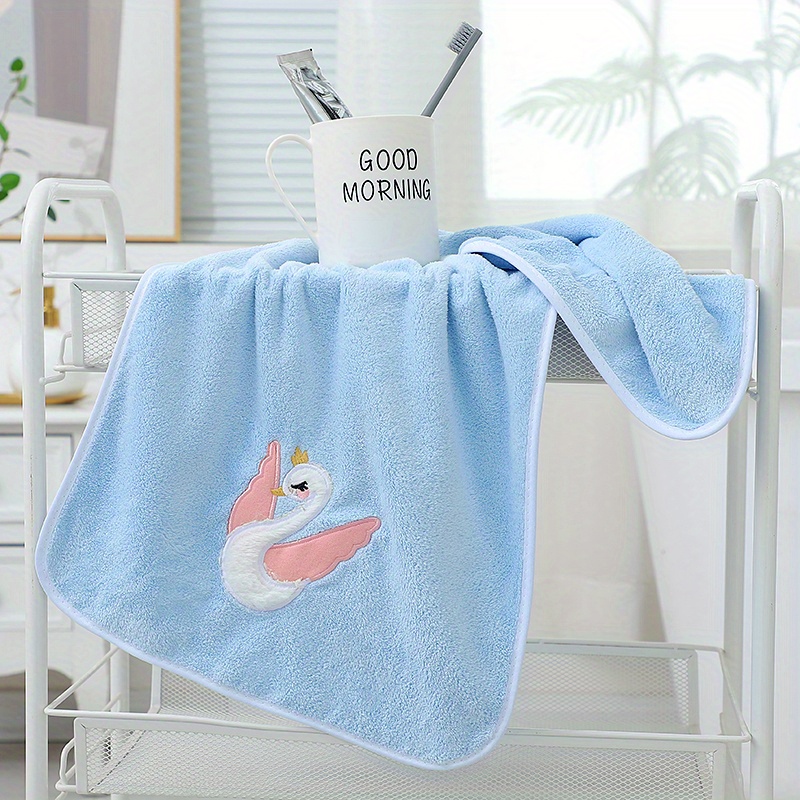 Cute Embroidered Hand Towel Household Coral Fleece Hand - Temu