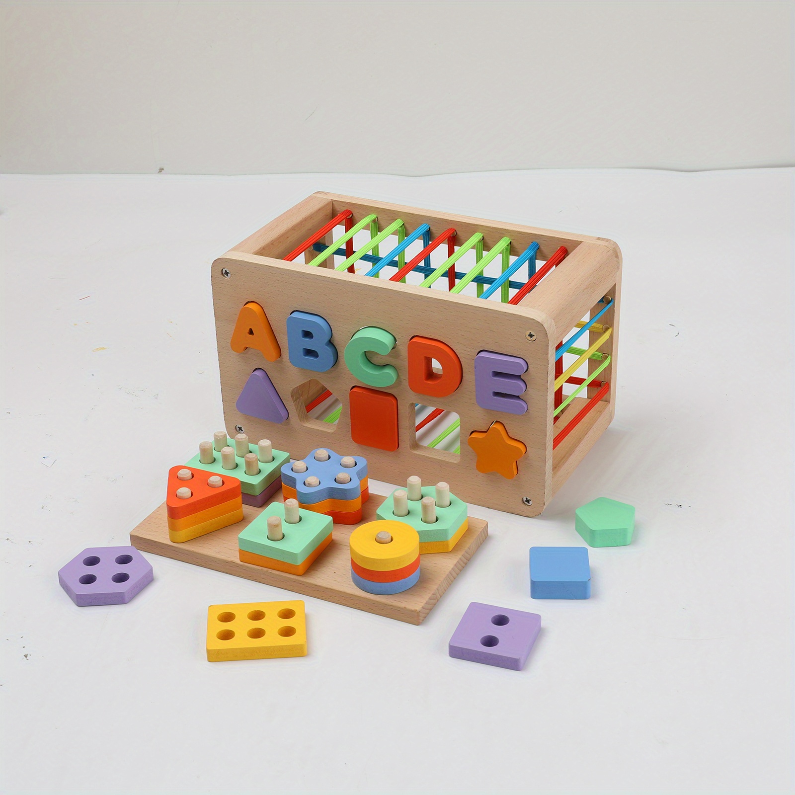 Juguetes Montessori para bebés Regalo para niños y niñas de 1 año,  clasificador de formas Juguetes de basura sensoriales 6 a 12 18 meses, cubo  de actividad de habilidades de movimiento fino