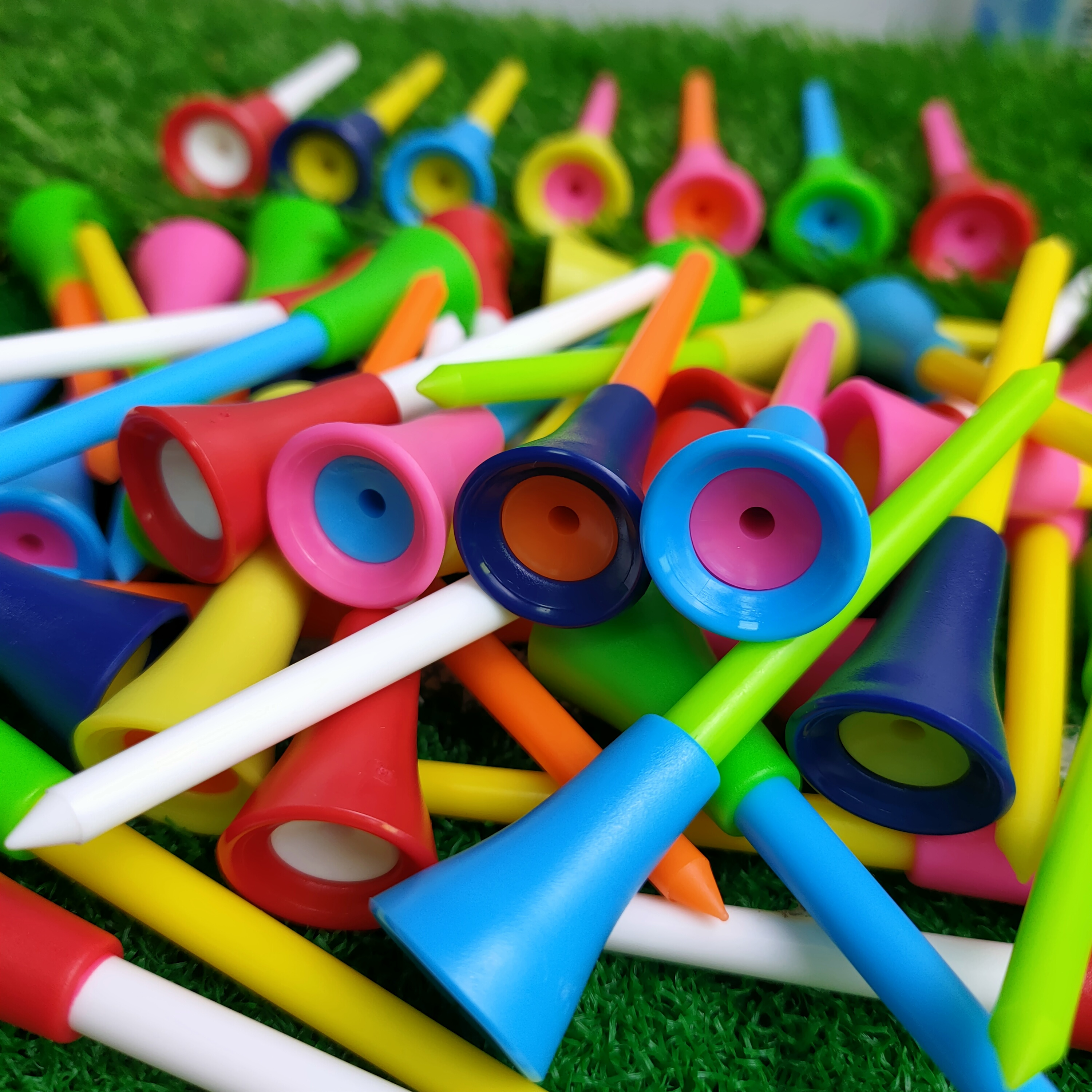 Golf Rubber Socket Tee Golf Ball Stud Plastic Golf Ball Stud 83mm Durable Rubber Cushion Top Multi Color Golf Supplies