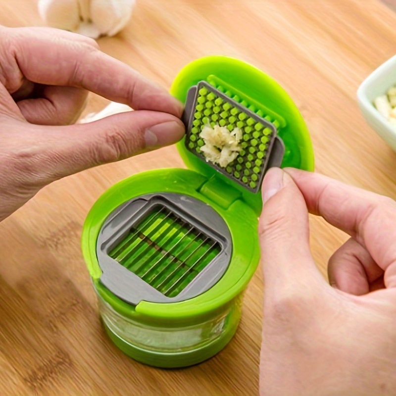 Picadora manual de ajo (paquete de 2), trituradora de ajo, herramienta para  picar ajo, rallador de jengibre, rallador de ajo, molinillo de ajo
