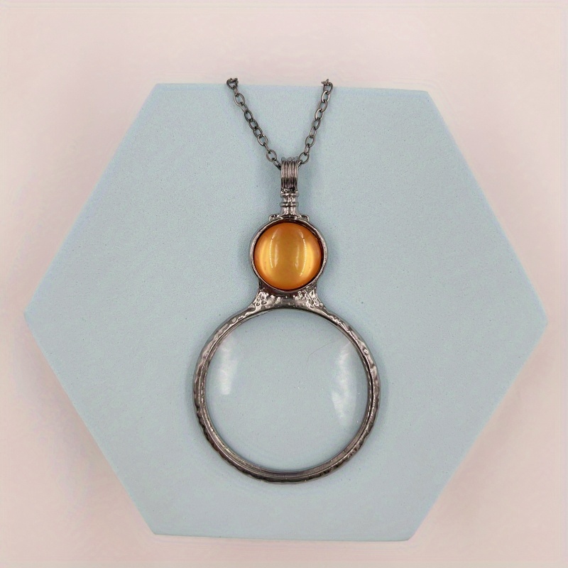 Magnifier Round Reading Magnifying Glass Lens Pendant Chain - Temu