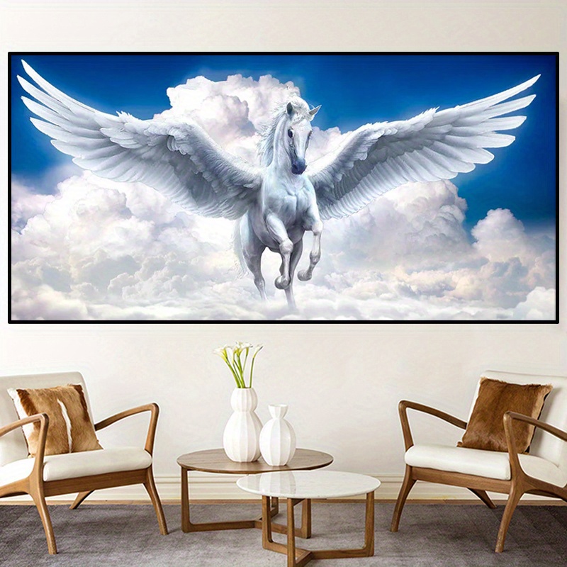 5d Diy Large Diamond Painting Kits For Adult Horse Round - Temu