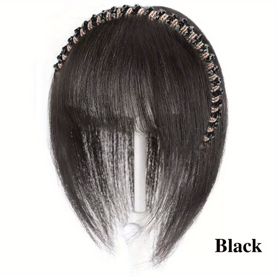 Bangs Wig Synthetic Straight Bangs Hair Hoop Rhinestones in Temu