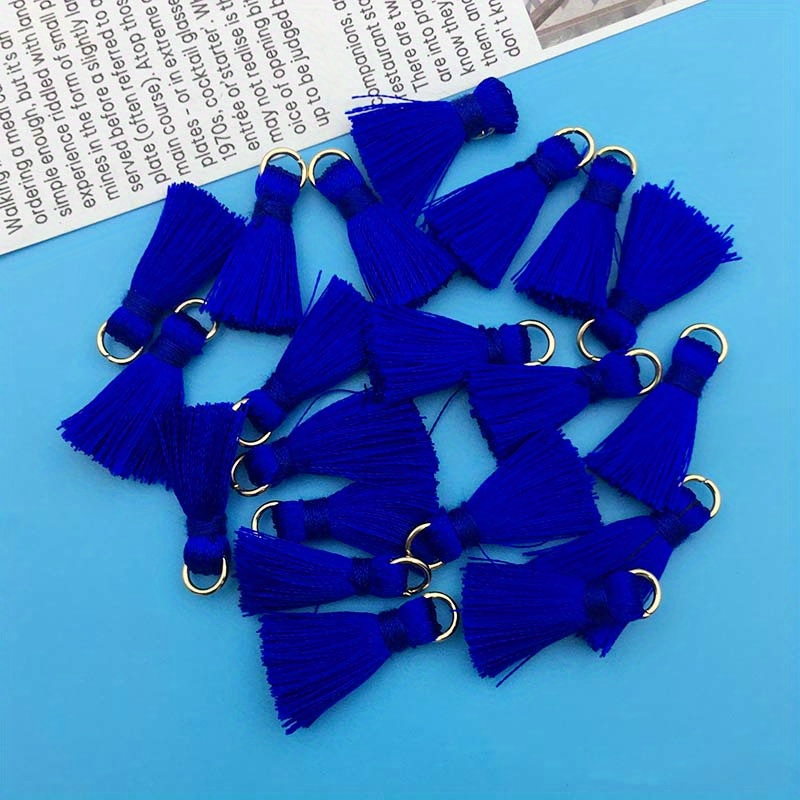 Royal Blue Tassel Keychain