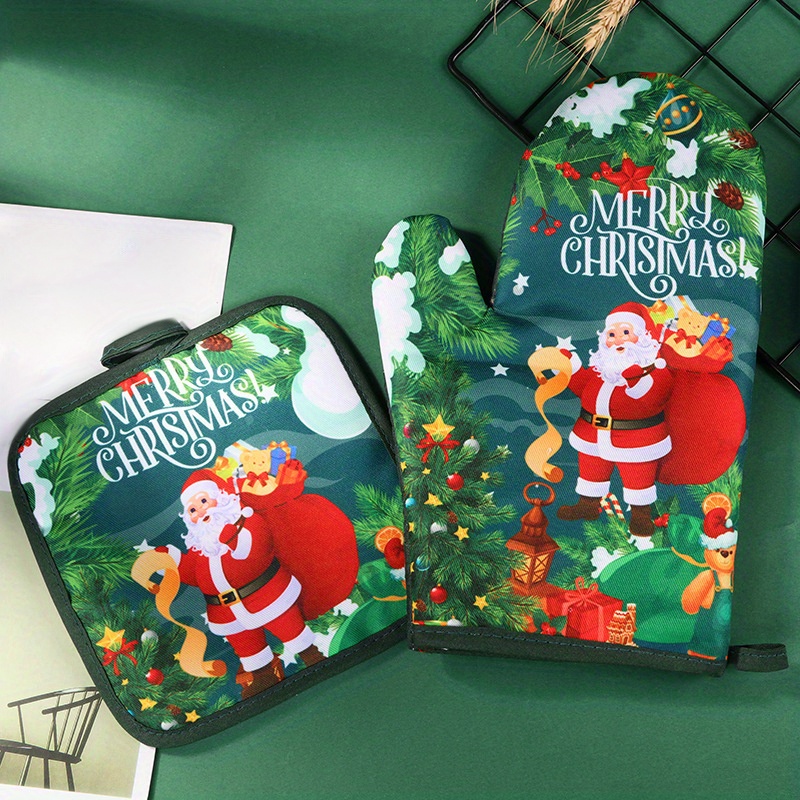 Christmas Tree Oven Mitt Set