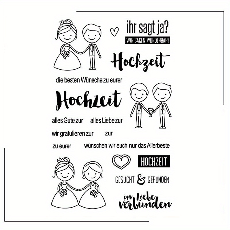 German greetings wreaths groom bride clear temu united kingdom