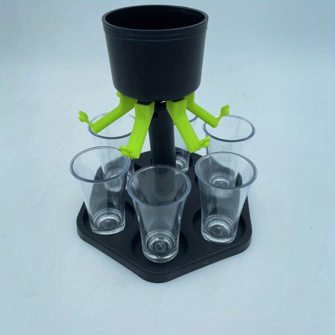 Dispensador y soporte para vasos de chupito con 6 vasos de chupito