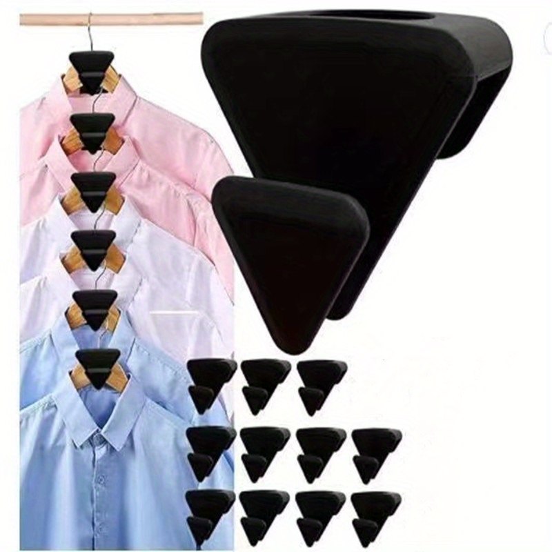 Clothes Hanger Connector Hooks, Space Triangles Hanger Hooks, Space Saving  Closet Organizers And Hanger Black - Temu