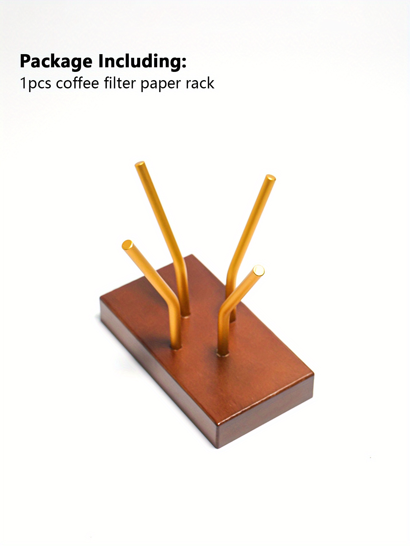 Support de papier de filtre à café vertical en hêtre pour la