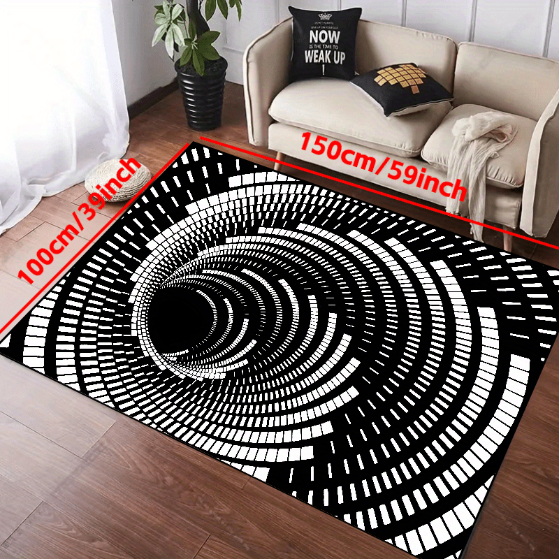 Vortex Illusion Print Kitchen Rug Outdoor Entrance Mat for Live Room  Bathroom Rugs Kitchen Floor Mat