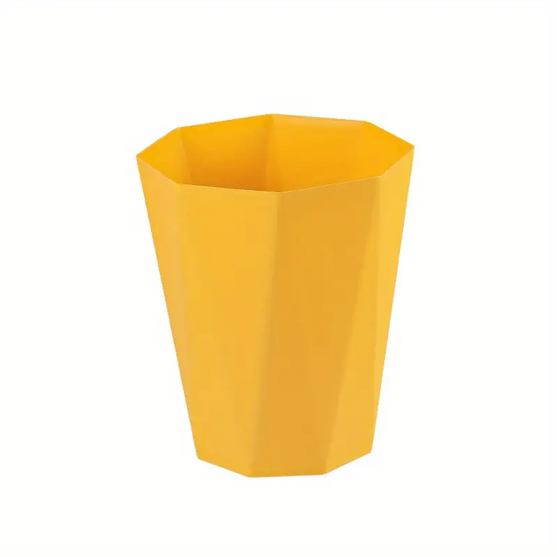  GANAZONO Basketball Trash can Square Trash can Decorative Trash  can Retro Trash can Portable Trash can Cleaning Buckets for Household use  Yellow Trash can Plastic Office Simple Decorate : Patio, Lawn