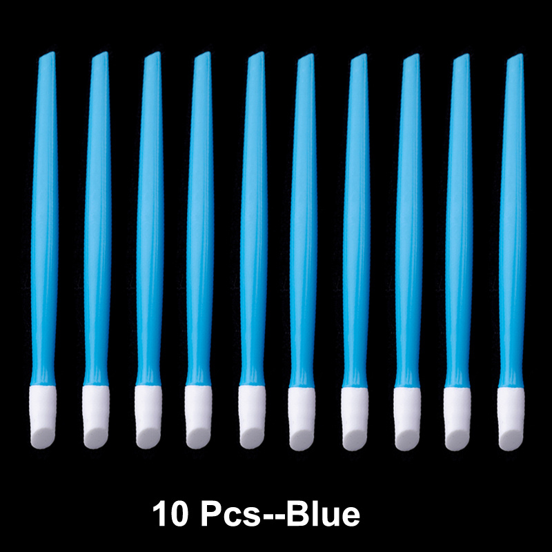 TEMU 10 Pièces Mélange Couleur Plastique Souple Caoutchouc Cuticule Poussoir Bâton Silicone Grattoir Stylo Pour Autocollants Pédicure Manucure Nail