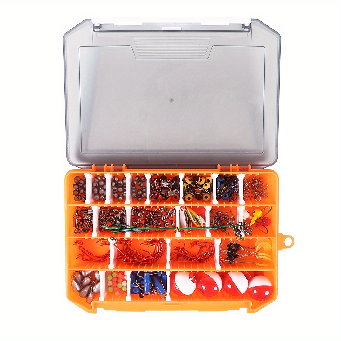 263pcs Complete Fishing Tackle Kit with Box - Jig Hooks, Beads, Swivel  Snap, Weights, Bobbers - Ideal for Freshwater and Saltwater Fishing