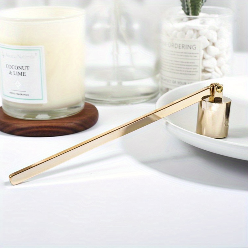 Mèches Pour Bougies Éteignoir à Bougie Ninoclar - Long Manche Acier Inoxydable Noir/Argenté Pour Éteindre Sans Fumée éteignoir Bougie Partylite